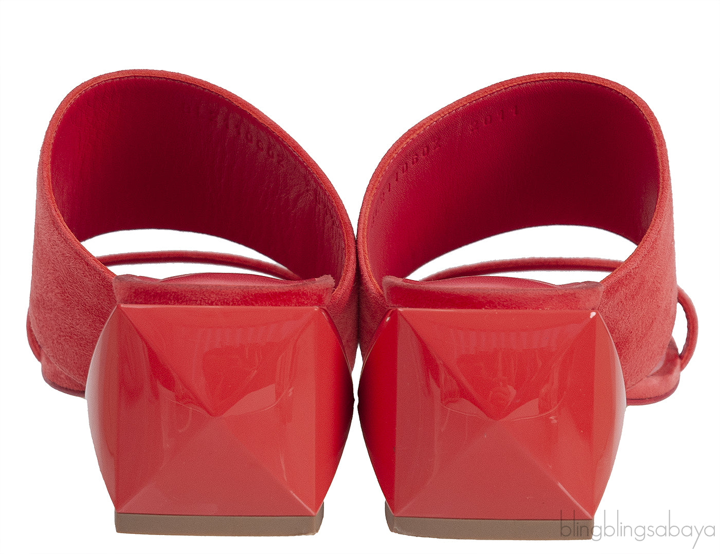 Hermes Suede Red Coral Sandals