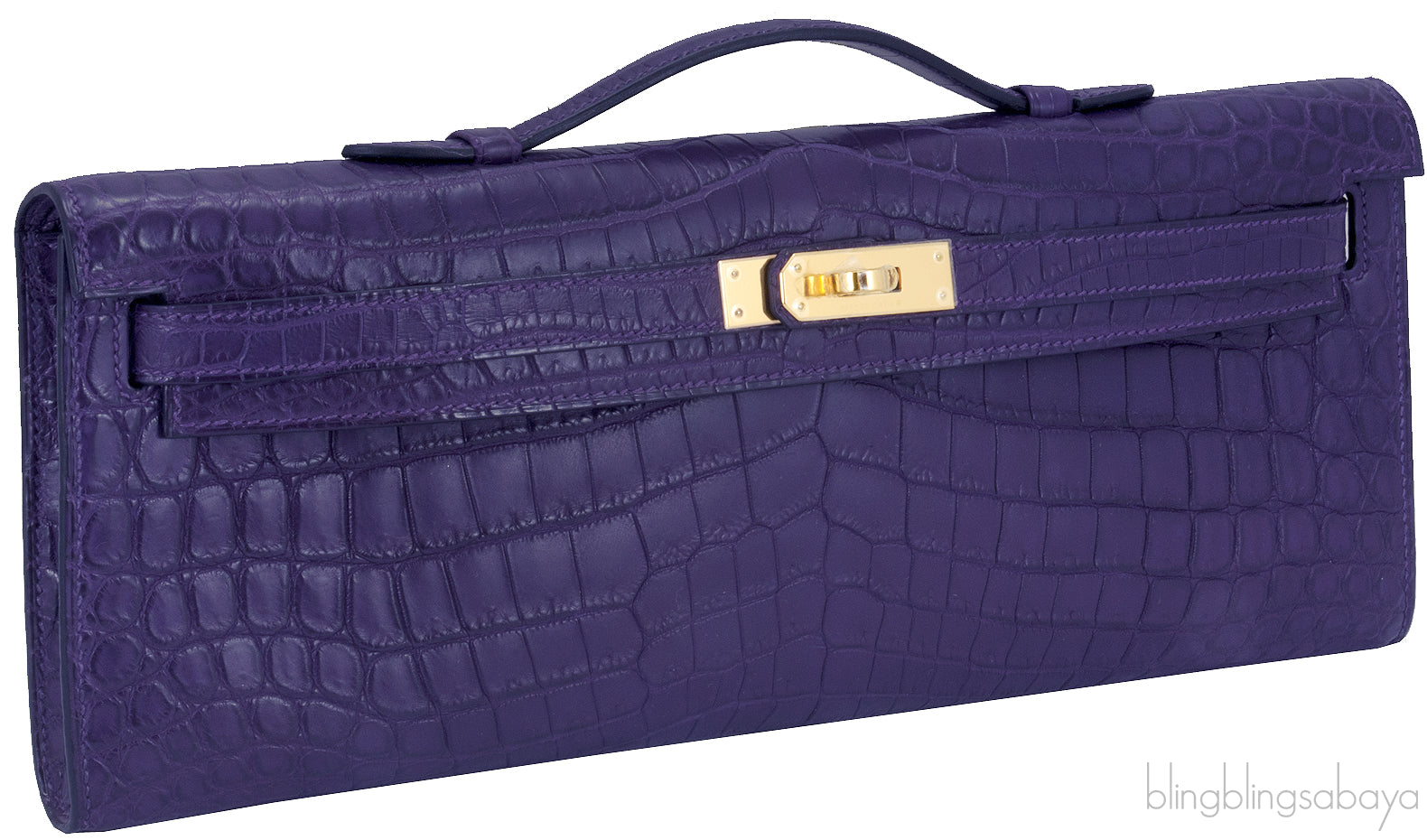 Kelly Cut Niloticus Matte Amethyst Clutch