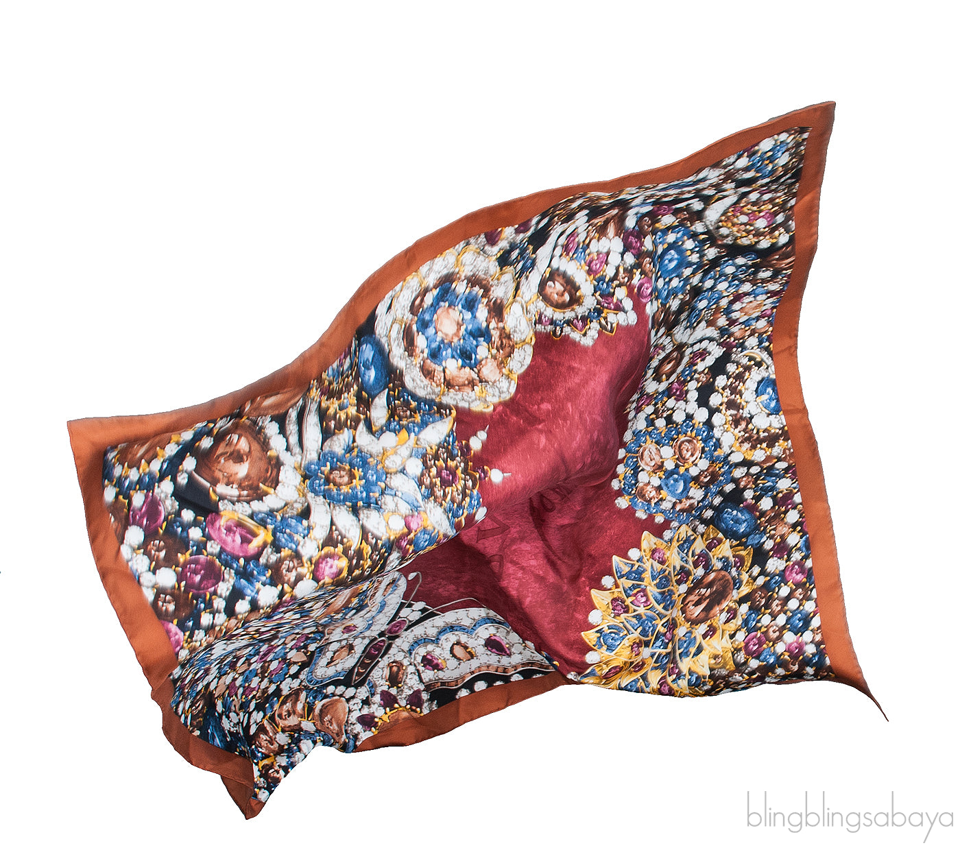 Jewel Print Square Scarf