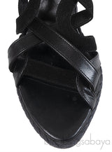 Christian Dior Black Wedge Strappy Heels