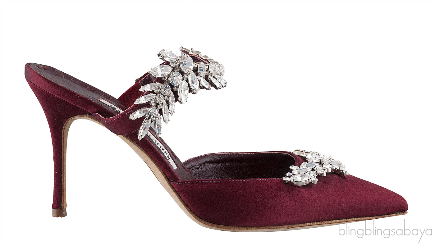 Lurum 90 Burgundy Satin Pump