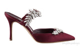 Lurum 90 Burgundy Satin Pump