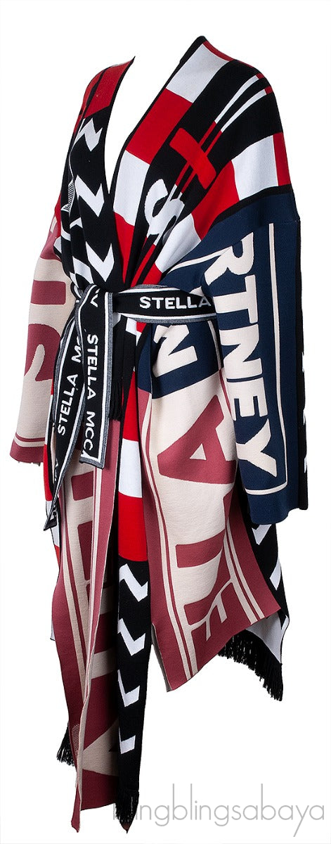 Logo Knit Cardigan w/ Fringed