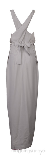 Grey Crystal Belted Dress