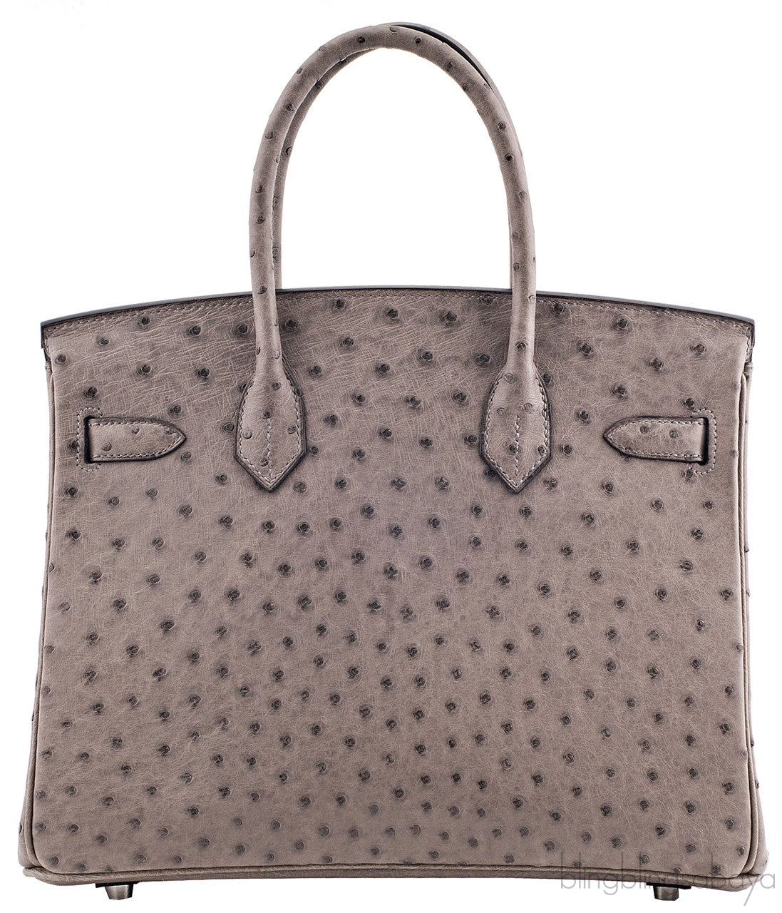 Birkin 30 Grey Tourterelle Ostrich