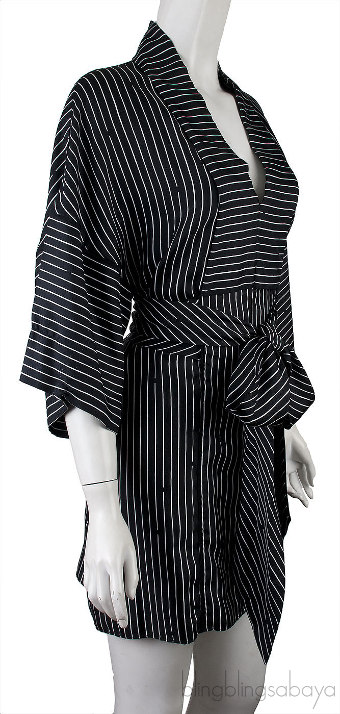 Black Stripe Tunic Dress