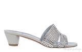 Gina Silver Crystal Grey Utah Sandals