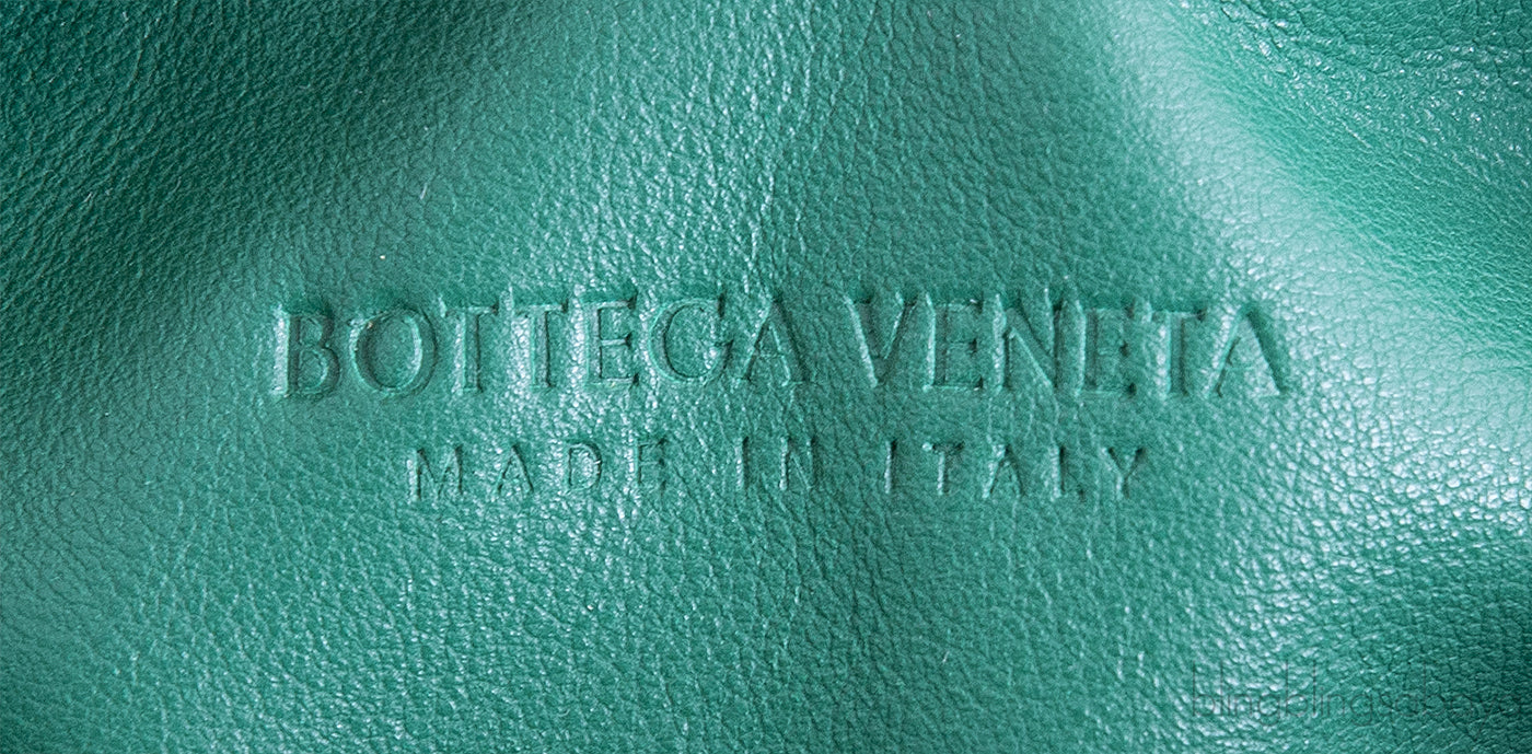Green Jodie Mini Knotted Intrecciato Leather Tote