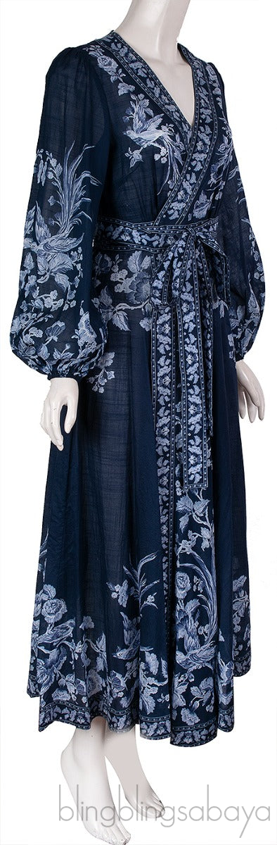 Aliane Floral Print Wrap Dress