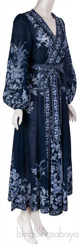 Aliane Floral Print Wrap Dress