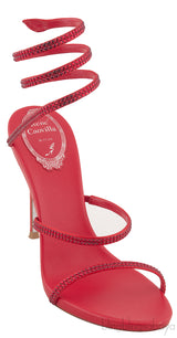 Red Swarovski Twirl Sandals