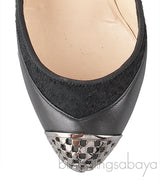 Maggie 140 Black Nappa & Pony Heels