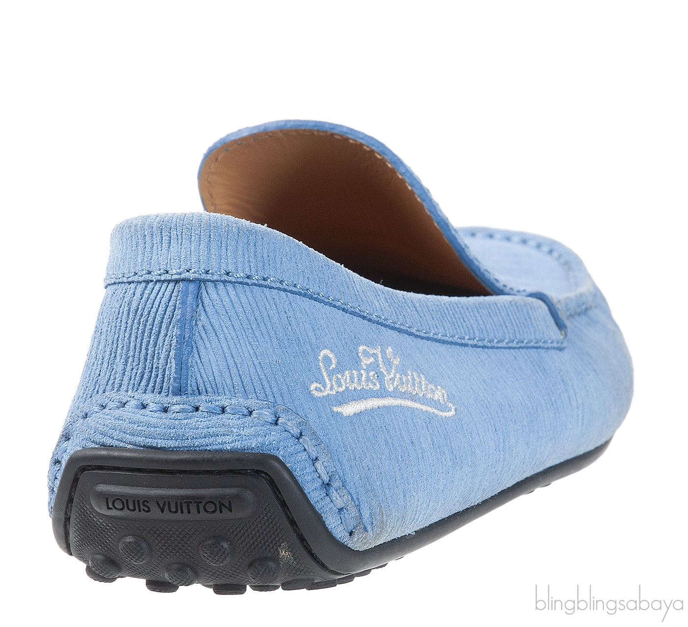 Louis Vuitton Light Blue Epi Suede Men\'s Loafer
