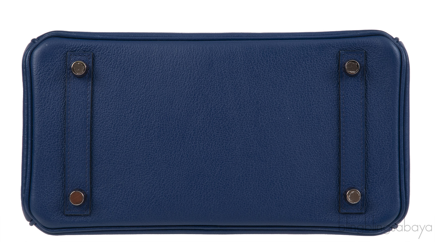 Hermes Birkin 25 Touch Blue Marine Matte Alligator and Blue Sapphire Taurillon Novillo GHW