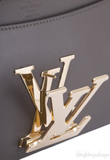 Taupe Chain Louise Clutch Bag