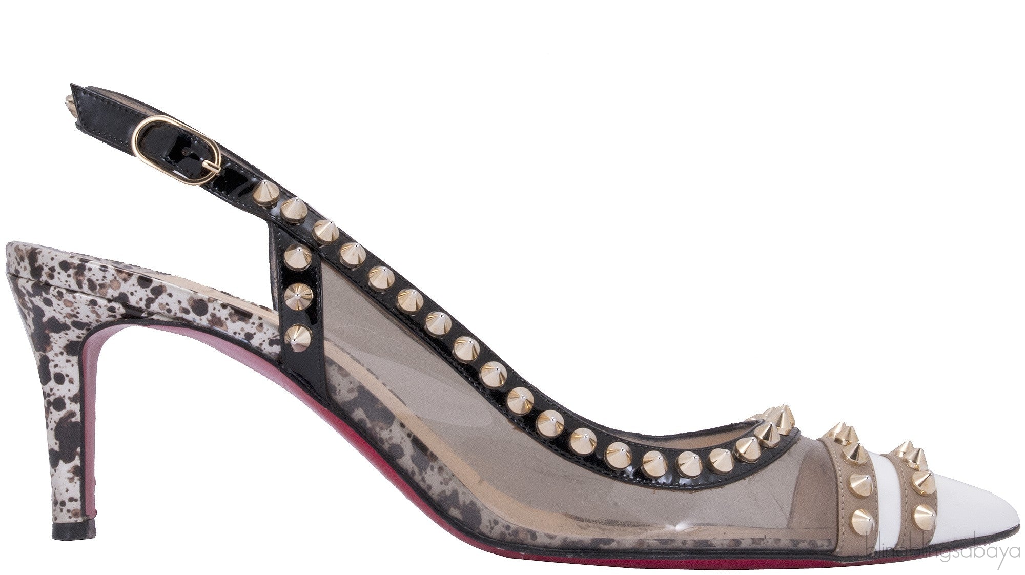 Manovra Studded Pvc Slingback Pumps