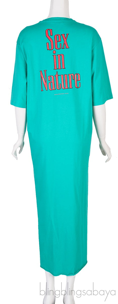 Green Cotton-jersey T-shirt Dress