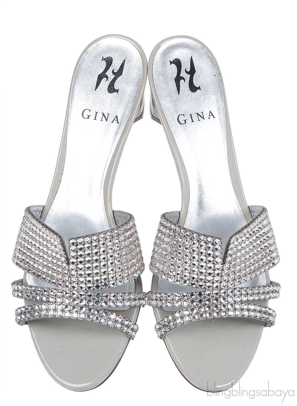 Gina Silver Crystal Grey Utah Sandals