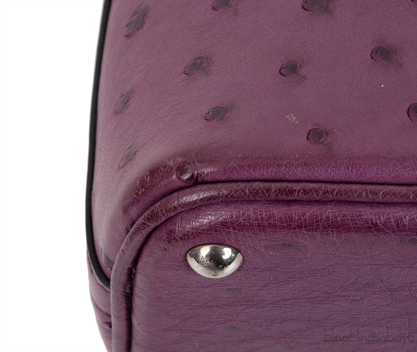 Bolide 27 Purple Ostrich Bag PHW