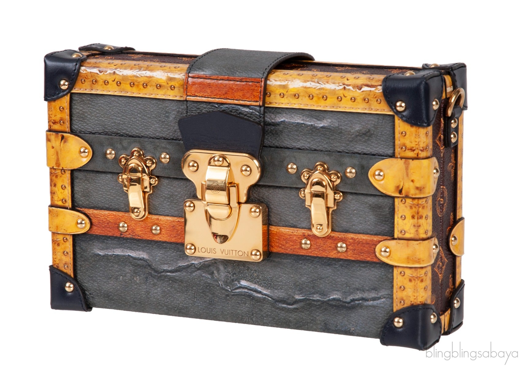Louis Vuitton Grey Printed Petite Malle GHW