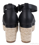 Hermes Black Elda Espadrille in Calfskin