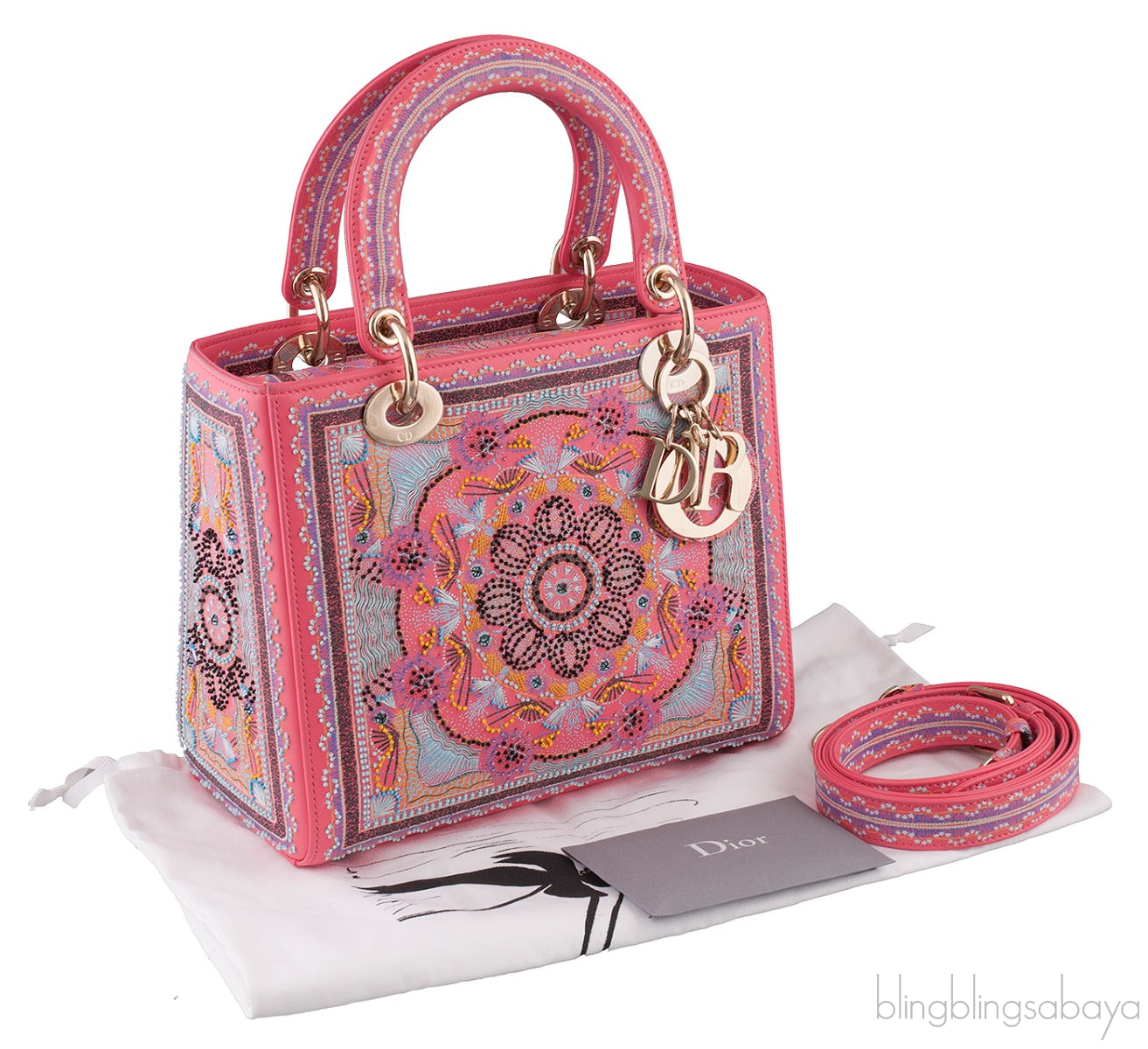 Lady Dior Multicolor Light Pearls & Thread Embroidery