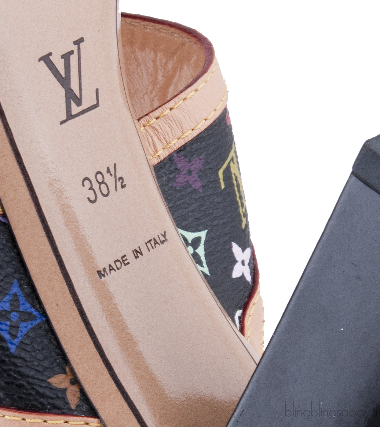 Multicolor Monogram Printed Sandals