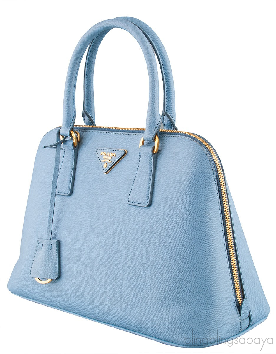 Light Blue Bowler Medium Bag