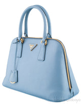 Light Blue Bowler Medium Bag