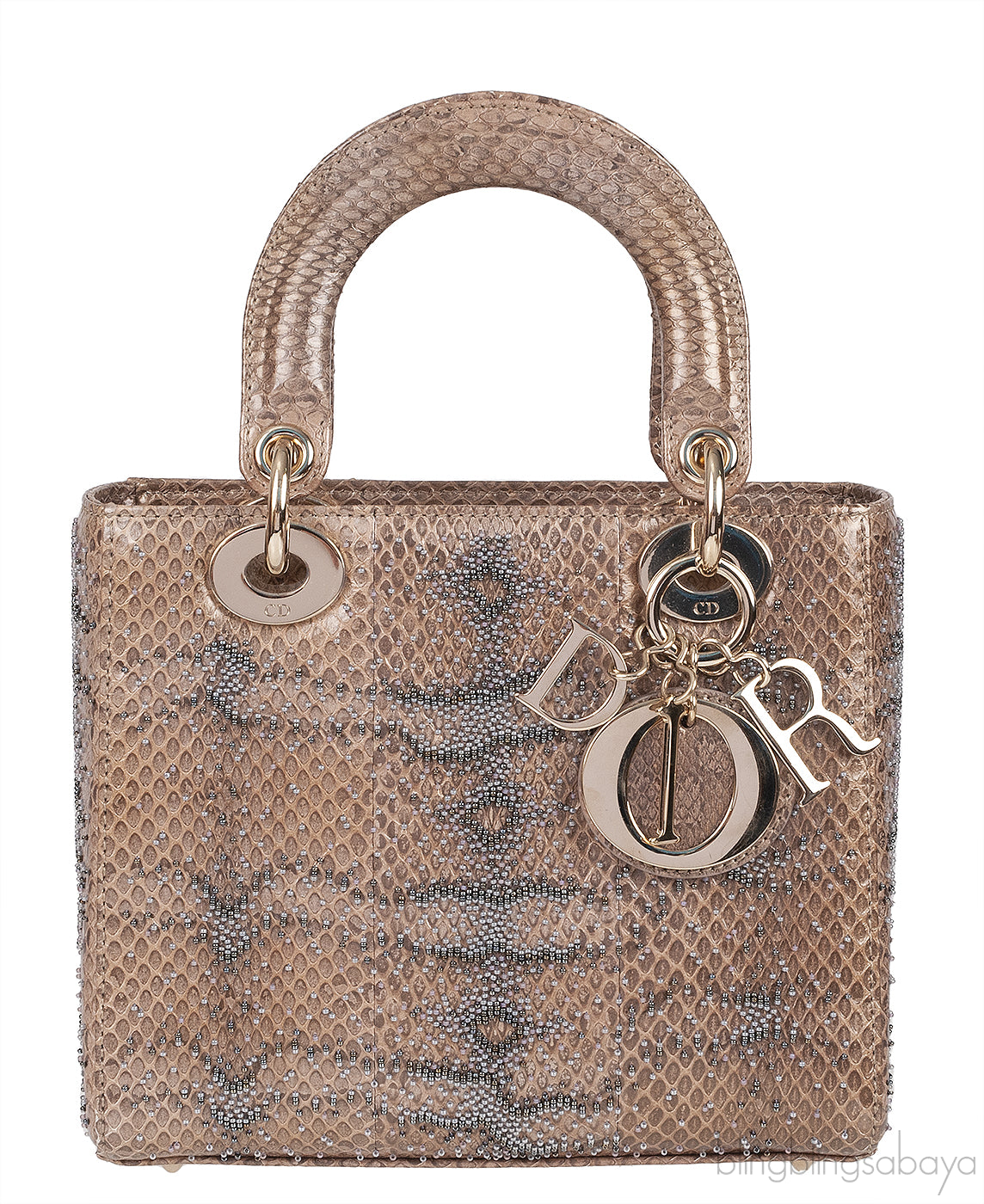 Lady Dior Beaded Python Small Handbag GHW