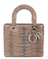 Lady Dior Beaded Python Small Handbag GHW