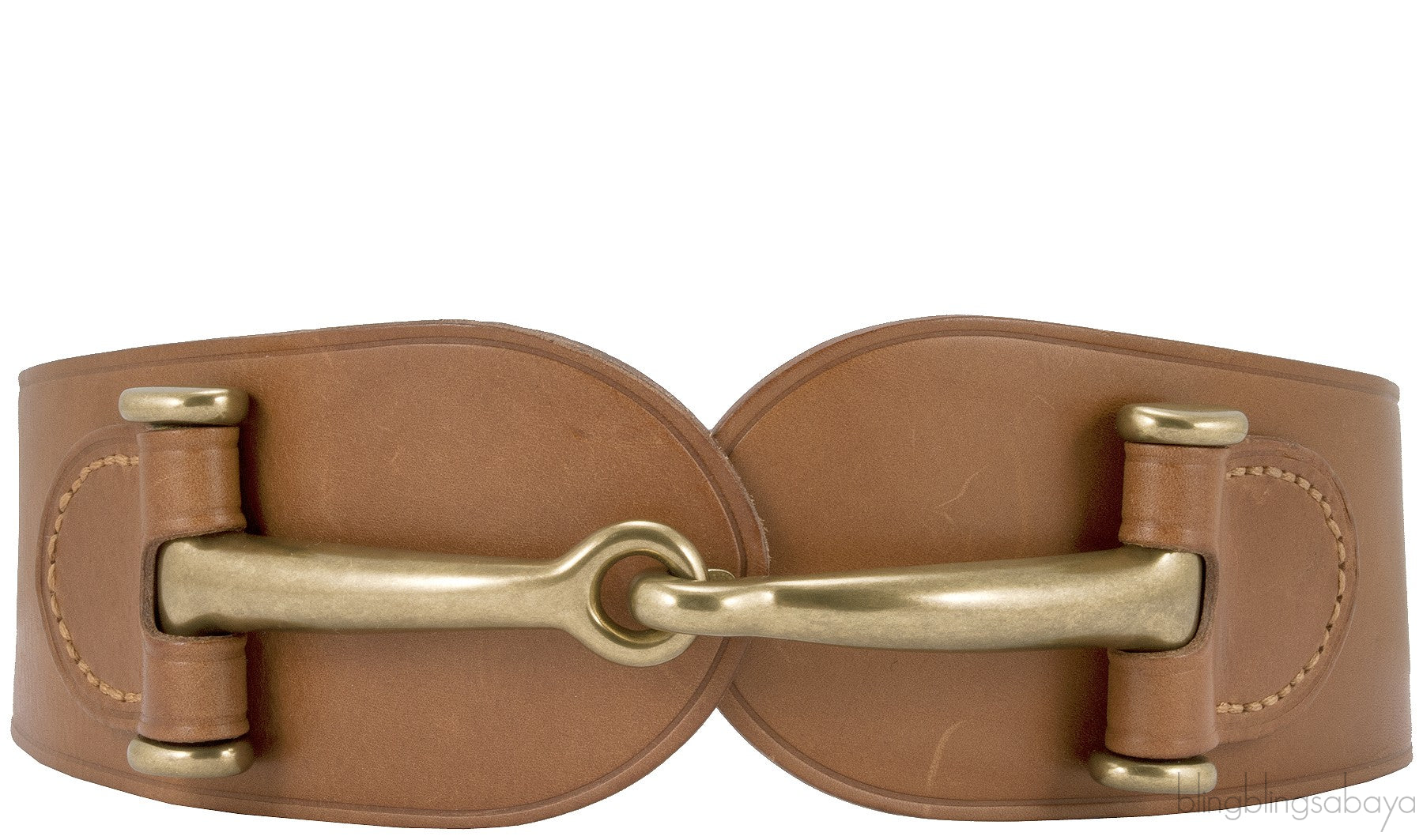 Equestrian-Bit Vachetta Belt