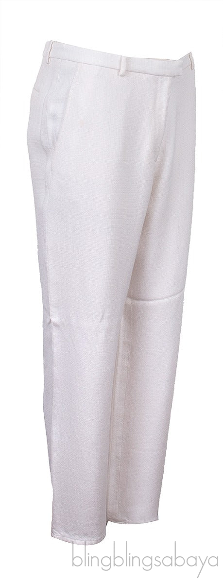 White Viscose Trouser