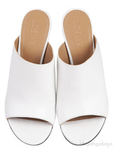 Loewe White Nail Polish Leather Mule