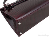 Kelly 28 Bordeaux Crocodile PHW