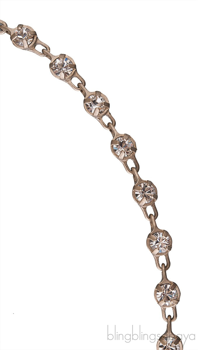 Light Gold Crystal Chain Belt