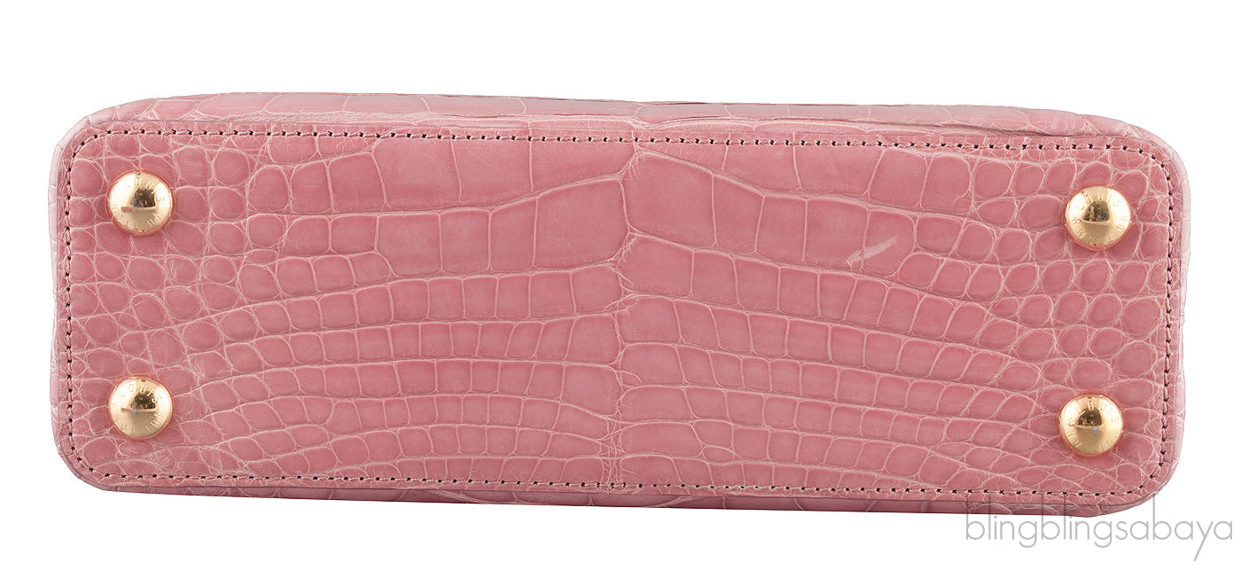 Capucines Vieux Rose Crocodile BB