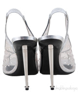 PVC Crystal Slingback Heels