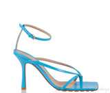 Blue Stretch Leather Sandals