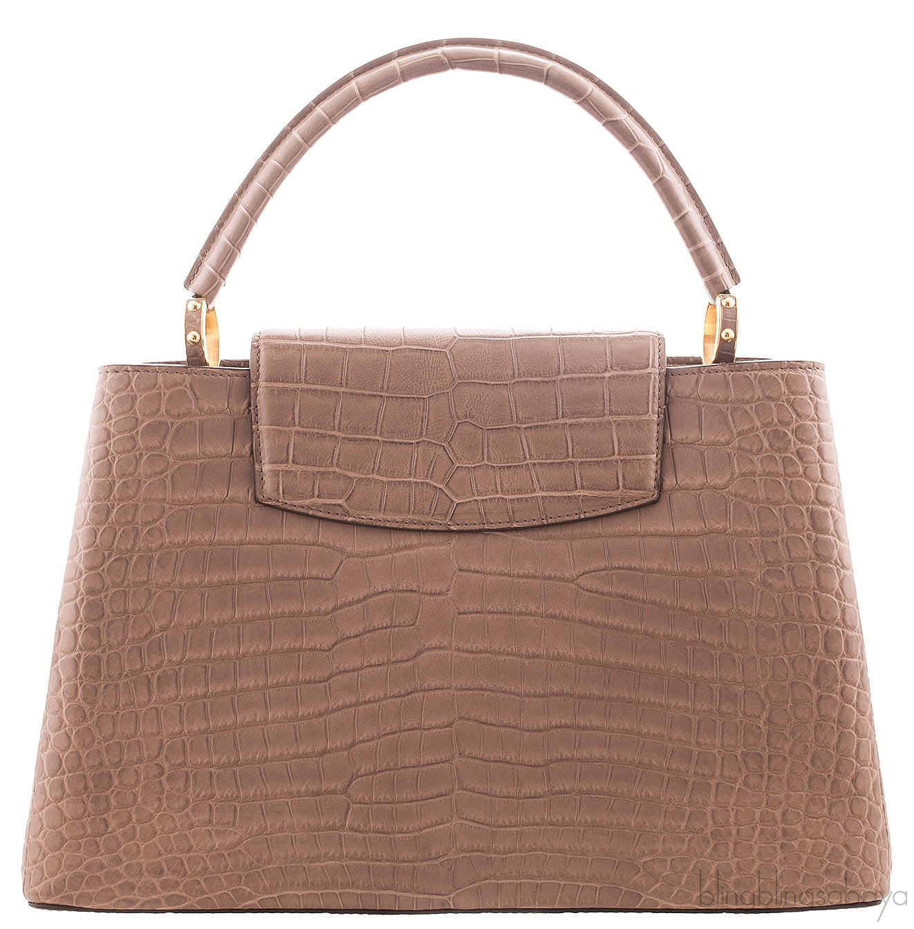 Taupe Capucines Crocodile MM
