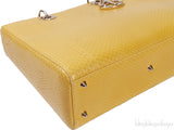 Lady Dior Large Yellow Python PHW