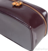 Plum Vanity Leather Bag