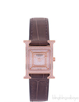 Heure H Diamond Rose Gold Medium Watch