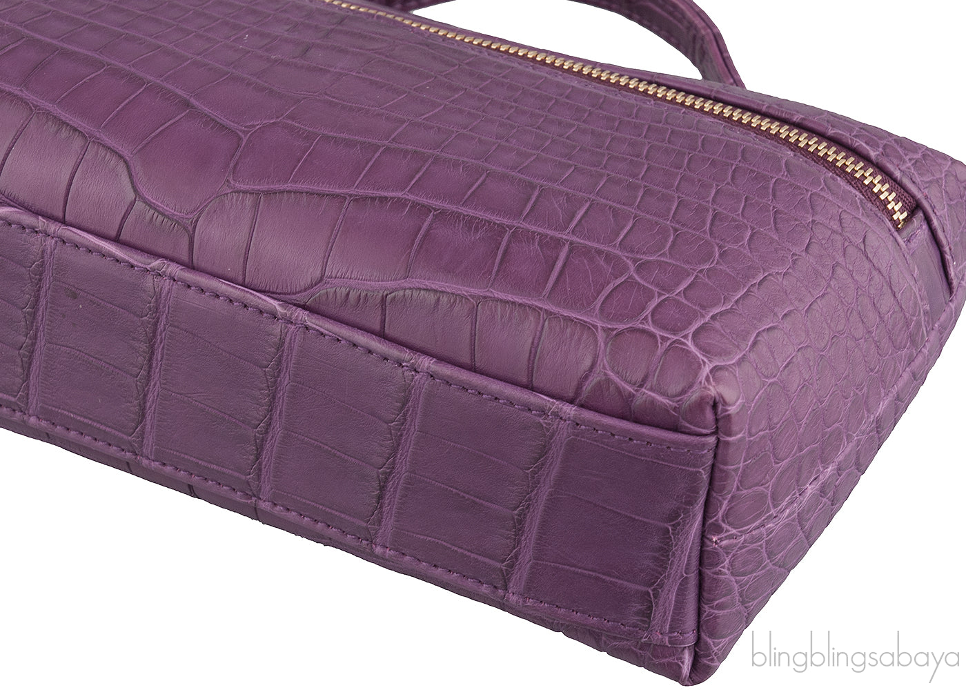 L19 Crocodile Purple Pouch