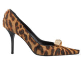 Leopard Calf Hair Dice Pointed Toe Pump