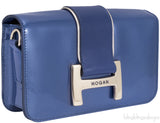 Navy Blue Patent Cross-body Bag