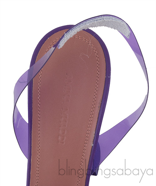 Purple Begum Crystal-embellished PVC Slingback