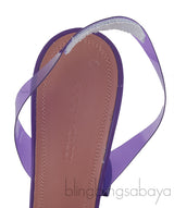 Purple Begum Crystal-embellished PVC Slingback