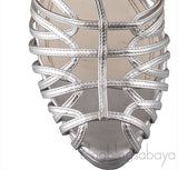 Silver Strappy Sandals