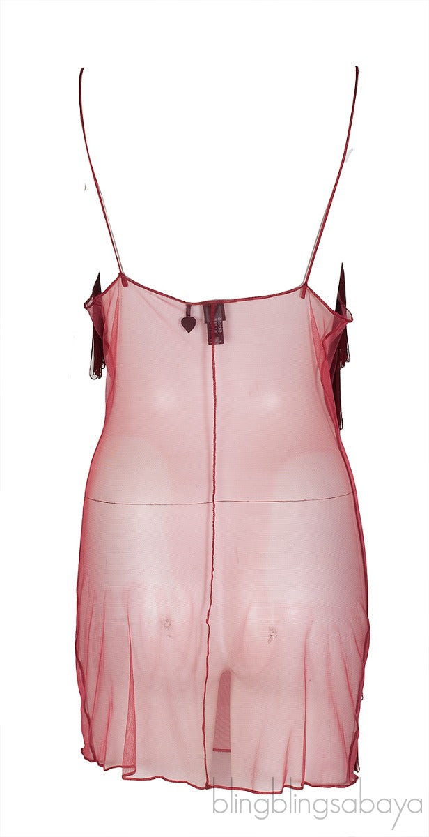 Red Fringe Camisole Top